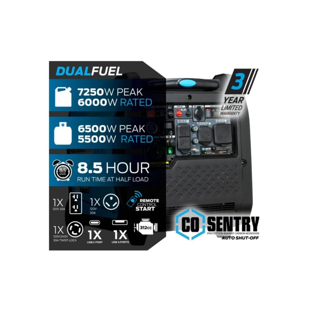 7250 W Generador Eléctrico, Pulsar, 7250-Watt, IVERTER